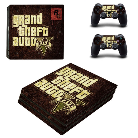 Grand Theft Auto V GTA 5 PS4 Pro Skin Sticker Decal Vinyl for Playstation 4 Console and 2 Controllers PS4 Pro Skin Sticker