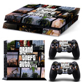 Grand Theft Auto 5 GTA 5 For PS4 Console Vinyl Skin Sticker Controle for Playstation Cover skin 4 + 2 Controllers Gamepad Decal