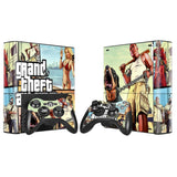 Grand Theft Auto 5 GTA 5 Vinyl Skin Sticker For Microsoft Xbox 360 E Slim Console Controller Controle For x box 360 SLIM E Decal